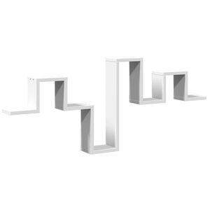 vidaXL feh&eacute;r szerelt fa fali polc 104,5 x 10 x 43 cm