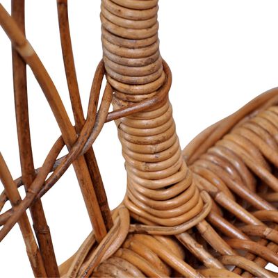 vidaXL barna természetes rattan kültéri szék