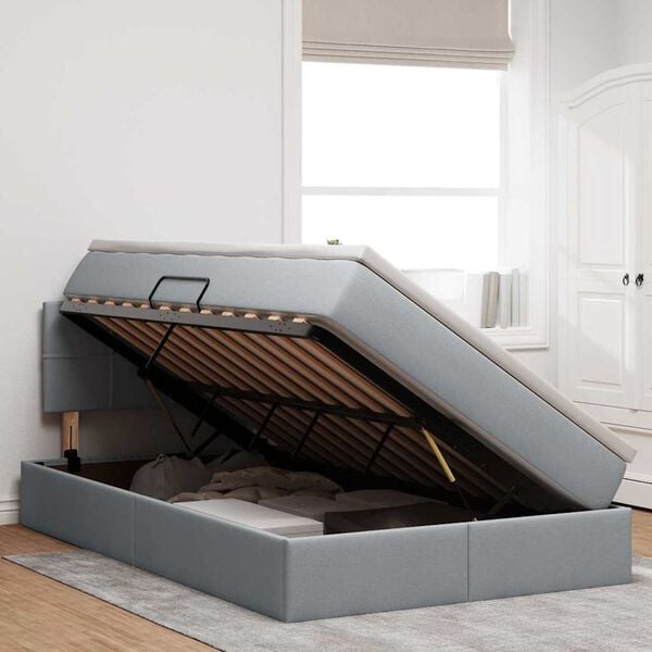 vidaXL &Aacute;gy t&aacute;rol&oacute;val &eacute;s LED l&aacute;mp&aacute;val Vil&aacute;gossz&uuml;rke 120 x 200 cm sz&ouml;vet