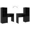 vidaXL Asztal fiókkal 2 pcs Fekete tölgy