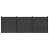 vidaXL Ker&iacute;t&eacute;s K&eacute;szlet 3 db 526 x 186 cm WPC &eacute;s Alum&iacute;nium Fekete
