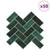 vidaXL Halv&aacute;ny Csempe 50 pcs S&ouml;t&eacute;tz&ouml;ld 30 x 30 cm Poliuret&aacute;n &eacute;s PET