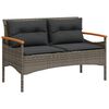 vidaXL sz&uuml;rke polyrattan kerti pad p&aacute;rn&aacute;val 116 x 62,5 x 74