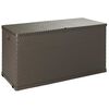 vidaXL barna PP rattan kerti t&aacute;rol&oacute;l&aacute;da 120 x 56 x 63 cm