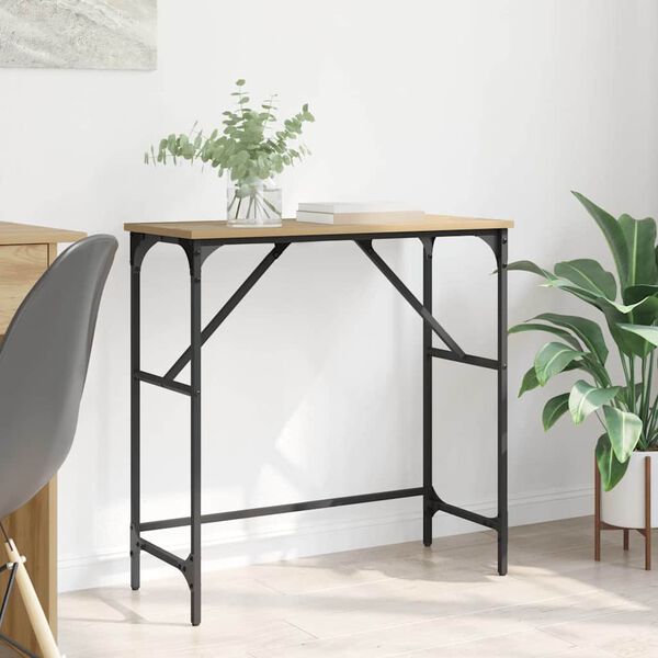 vidaXL Konzolasztal Artisan tölgy 75 x 32 x 75 cm Faanyag