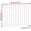 vidaXL fekete tömör fenyőfa fali fejtámla 82,5 x 3 x 60 cm