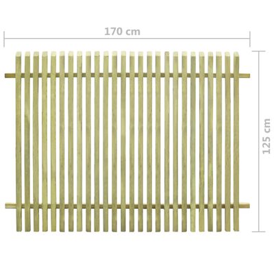 vidaXL impregnált fenyőfa kerti kerítés 170 x 125 cm