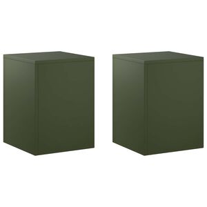vidaXL N&ouml;v&eacute;ny&aacute;llv&aacute;ny 2 pcs Olajz&ouml;ld 30 x 30 x 40 cm Ac&eacute;l