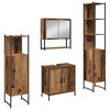 vidaXL F&uuml;rdőszoba b&uacute;tor szett 4 pcs Barna 33 x 33 x 185.5 cm Faanyag