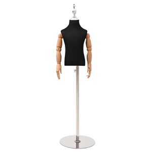 vidaXL &Aacute;ll&iacute;that&oacute; 120-157 cm Man&ouml;ken Alappal Egynemű PP Fekete