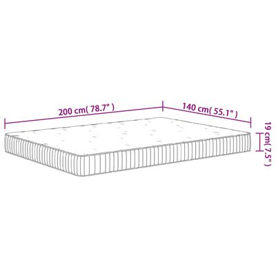 vidaXL közepes zsebrugós matrac 140 x 200 cm