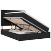 vidaXL LED t&aacute;rol&oacute;s &aacute;gy matraccal Fekete 140 x 190 cm Sz&ouml;vet