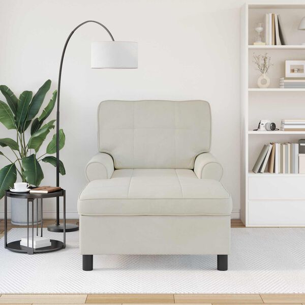 vidaXL P&Aacute;R&Aacute;S FOTEL p&aacute;rn&aacute;val Kr&eacute;m 91 x 157 x 91 cm B&aacute;rsony