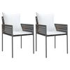 vidaXL 2 db barna polyrattan kerti sz&eacute;k p&aacute;rn&aacute;val 54 x 61 x 83 cm