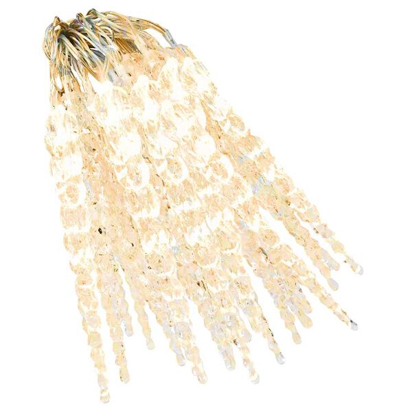 vidaXL 40 db akril meleg feh&eacute;r kar&aacute;csonyi j&eacute;gcsapl&aacute;mpa t&aacute;vir&aacute;ny&iacute;t&oacute;val