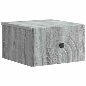 vidaXL Fali &eacute;jjeli szekr&eacute;ny Sz&uuml;rke Sonoma 33 x 34,5 x 20 cm Szerelt Fa