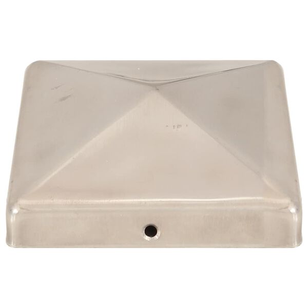 vidaXL 6 db g&uacute;la alak&uacute; rozsdamentes ac&eacute;l ker&iacute;t&eacute;soszlop-sapka 101x101 mm