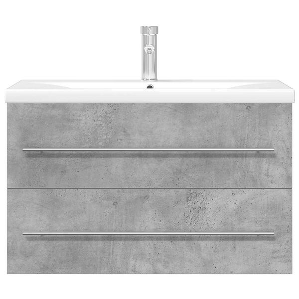 vidaXL 2 r&eacute;szes betonsz&uuml;rke szerelt fa f&uuml;rdőszobai b&uacute;torszett