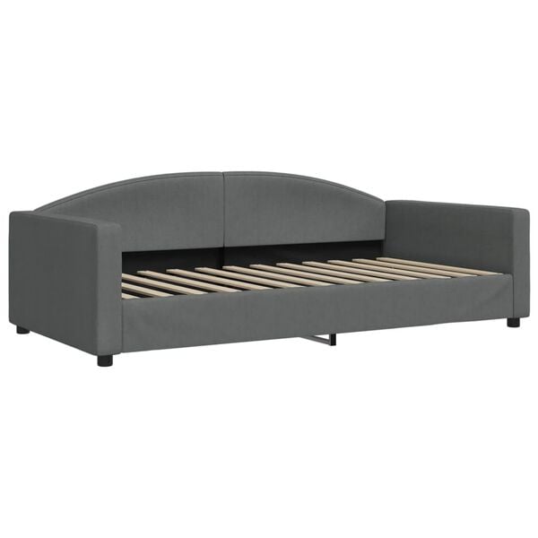 vidaXL sötétszürke kihúzható szövetheverő fiókokkal 100 x 200 cm