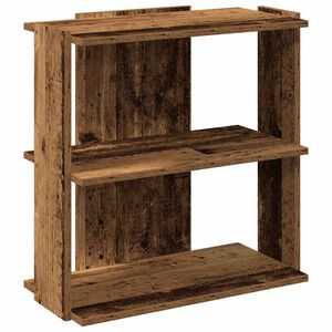 vidaXL 3 szintes antik fa szerelt fa k&ouml;nyvespolc 60 x 30 x 60 cm