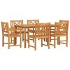 vidaXL Kert étkező szett 7 pcs Barna Tömör Akácfa