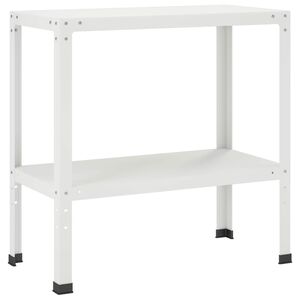 vidaXL &Uuml;ltetőasztal 100 x 40 x 80 cm Porsz&oacute;rt ac&eacute;l Feh&eacute;r