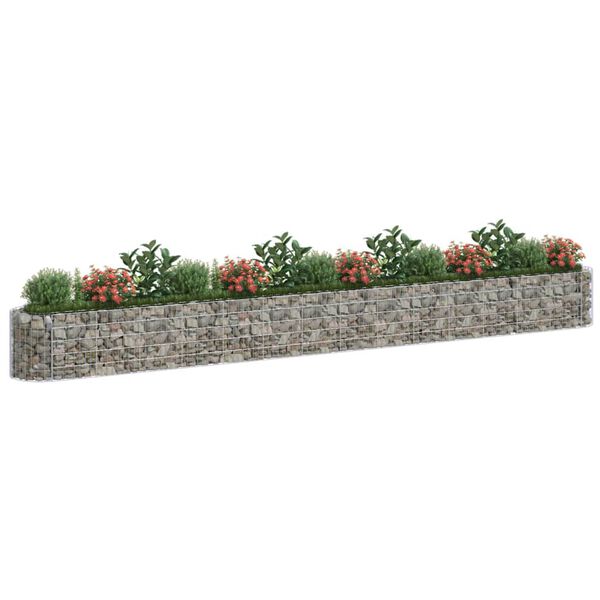 vidaXL horganyzott vas gabion magaságyás 540 x 50 x 50 cm