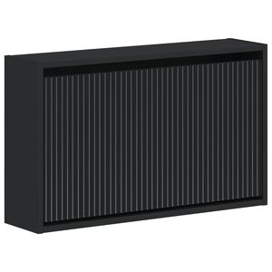 vidaXL Fali Cipőtart&oacute; ARNHEM 71 x 17 x 43 cm Szerelt Fa Fekete
