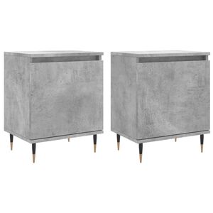 vidaXL 2 db betonsz&uuml;rke szerelt fa &eacute;jjeliszekr&eacute;ny 40x30x50 cm