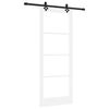 vidaXL Cs&uacute;sz&oacute; ajt&oacute; Feh&eacute;r 83 x 211 cm T&ouml;m&ouml;r fenyőfa &eacute;s &uuml;veg