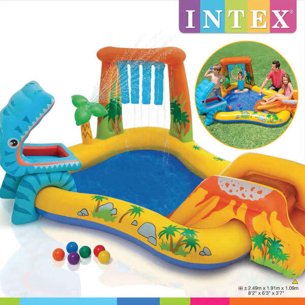 Intex Dinosaur Play Center felfújható medence 249x191x109 cm 57444NP