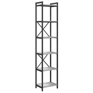 vidaXL K&ouml;nyvespolc 40 x 30 x 189,5 cm Szerelt Fa Sz&uuml;rke sonoma