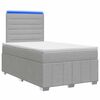 vidaXL LED Boxspring &Aacute;gy Mattal Vil&aacute;gossz&uuml;rke 120 x 190 cm Sz&ouml;vet