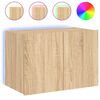 vidaXL sonoma t&ouml;lgy sz&iacute;nű fali TV-szekr&eacute;ny LED-ekkel 60x35x41 cm