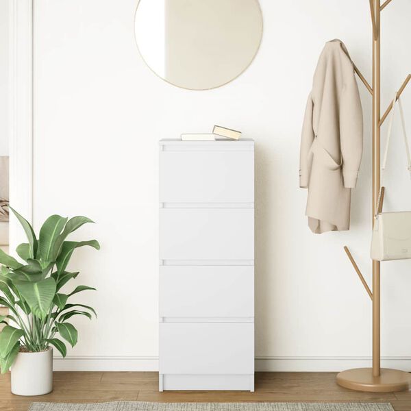 vidaXL feh&eacute;r szerelt fa t&aacute;lal&oacute;asztal 37,5x35x99 cm