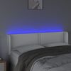 vidaXL feh&eacute;r műbőr LED-es fejt&aacute;mla 147x16x78/88 cm