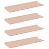 vidaXL Lebegő polc 4 pcs R&oacute;zsasz&iacute;n 60 x 18 x 2,5 cm Ac&eacute;l