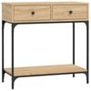 vidaXL sonoma t&ouml;lgy sz&iacute;nű szerelt fa doh&aacute;nyz&oacute;asztal 75 x 34,5 x 75 cm