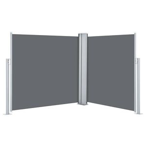vidaXL antracitsz&uuml;rke beh&uacute;zhat&oacute; oldals&oacute; napellenző 100 x 600 cm