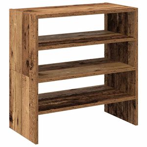 vidaXL 2 db antik fa sz&iacute;nű cipőtart&oacute; &aacute;llv&aacute;ny halmozhat&oacute; 60x30x30,5 cm