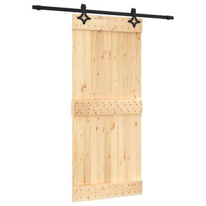 vidaXL Cs&uacute;sz&oacute; ajt&oacute; 90 x 210 cm Szil&aacute;rd Fenyőfa (Nem Kezelt)