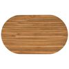 vidaXL Asztallap 120 x 70 x 3,5 cm Ov&aacute;lis T&ouml;m&ouml;r Teakfa Term&eacute;szetes