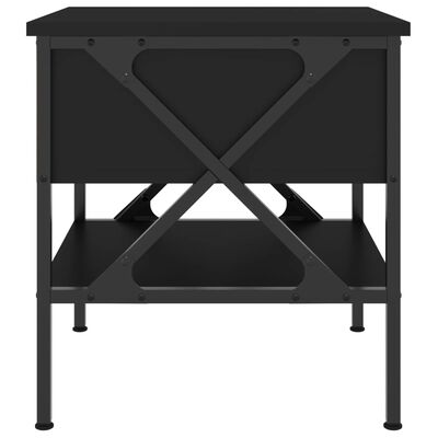 vidaXL fekete szerelt fa ágy melletti asztal 40 x 42 x 45 cm