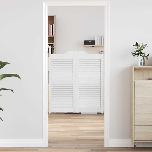 vidaXL feh&eacute;r lengőajt&oacute;k lamell&aacute;s kialak&iacute;t&aacute;s&uacute; 2 p&aacute;r 90x80 cm