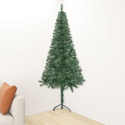 vidaXL zöld PVC megvilágított sarok műkarácsonyfa 120 cm