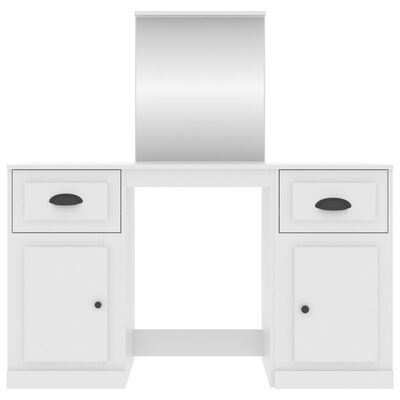vidaXL fehér fésülködőasztal tükörrel 130 x 50 x 132,5 cm
