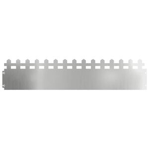 vidaXL Gyepszeg&eacute;lyek 10 pcs Ez&uuml;st 103 x 0,05 x 22 cm Horganyzott ac&eacute;l