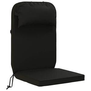vidaXL Napoz&oacute; Fekvőp&aacute;rna 100% poli&eacute;szter Fekete 55 x 124 x 5 cm