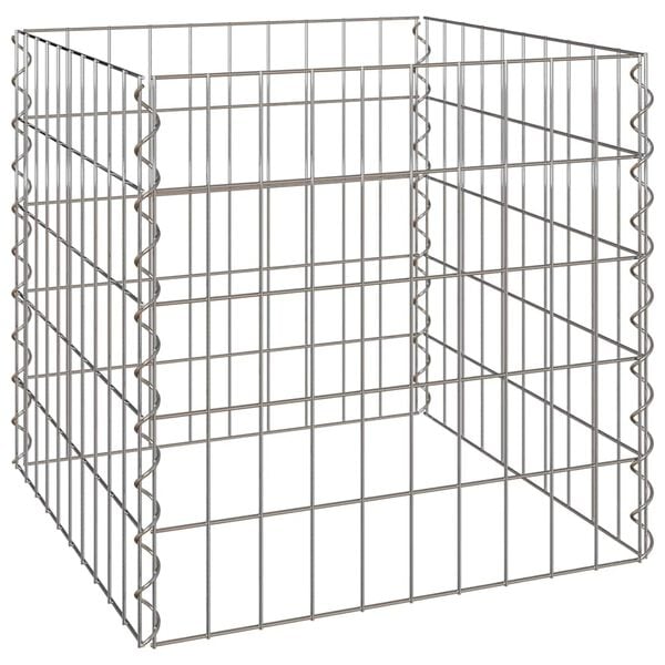 vidaXL Komposztáló Szürke Acél