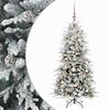 vidaXL Műanyag Hajtogat&oacute;s Kar&aacute;csonyfa 150 cm 150 LED Meleg feh&eacute;r